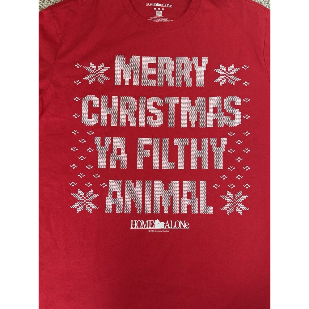Home Alone Merry Christmas Ya Filthy Animal T-Shirt Men's New w/ Tag Size Medium